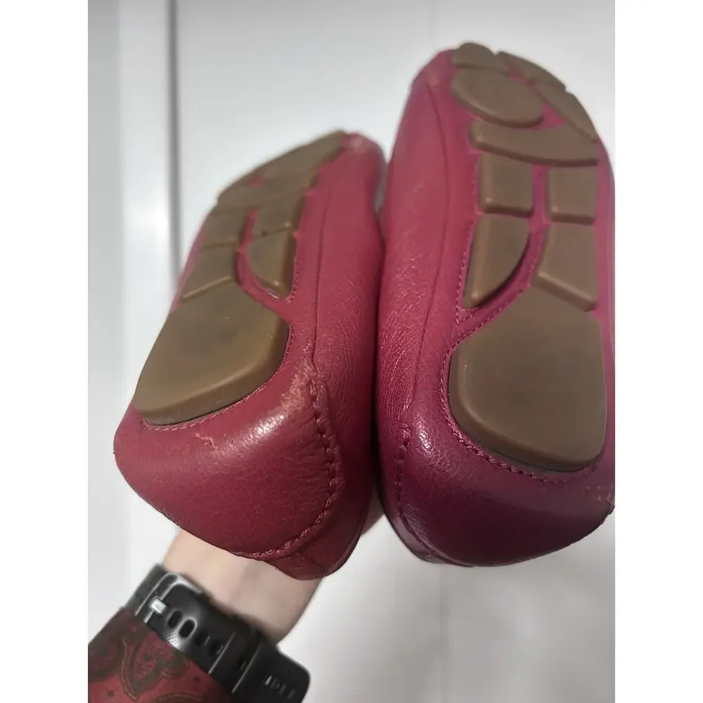 Michael Kors Women's Fulton Moccasin Bright Red And Gold Summer Colorful Luxury
